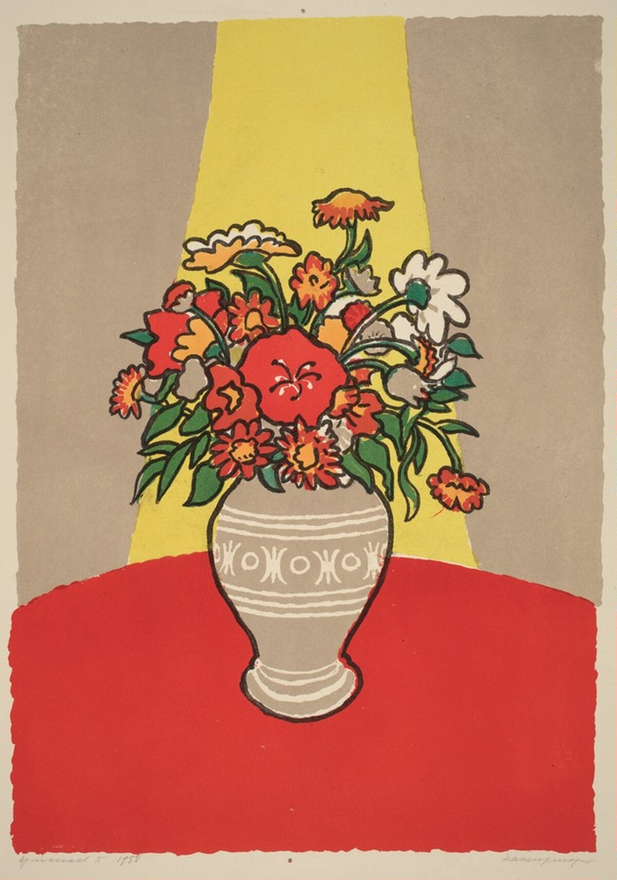 Flowers in a Vase by Boris Nicolaevich Ermolaev