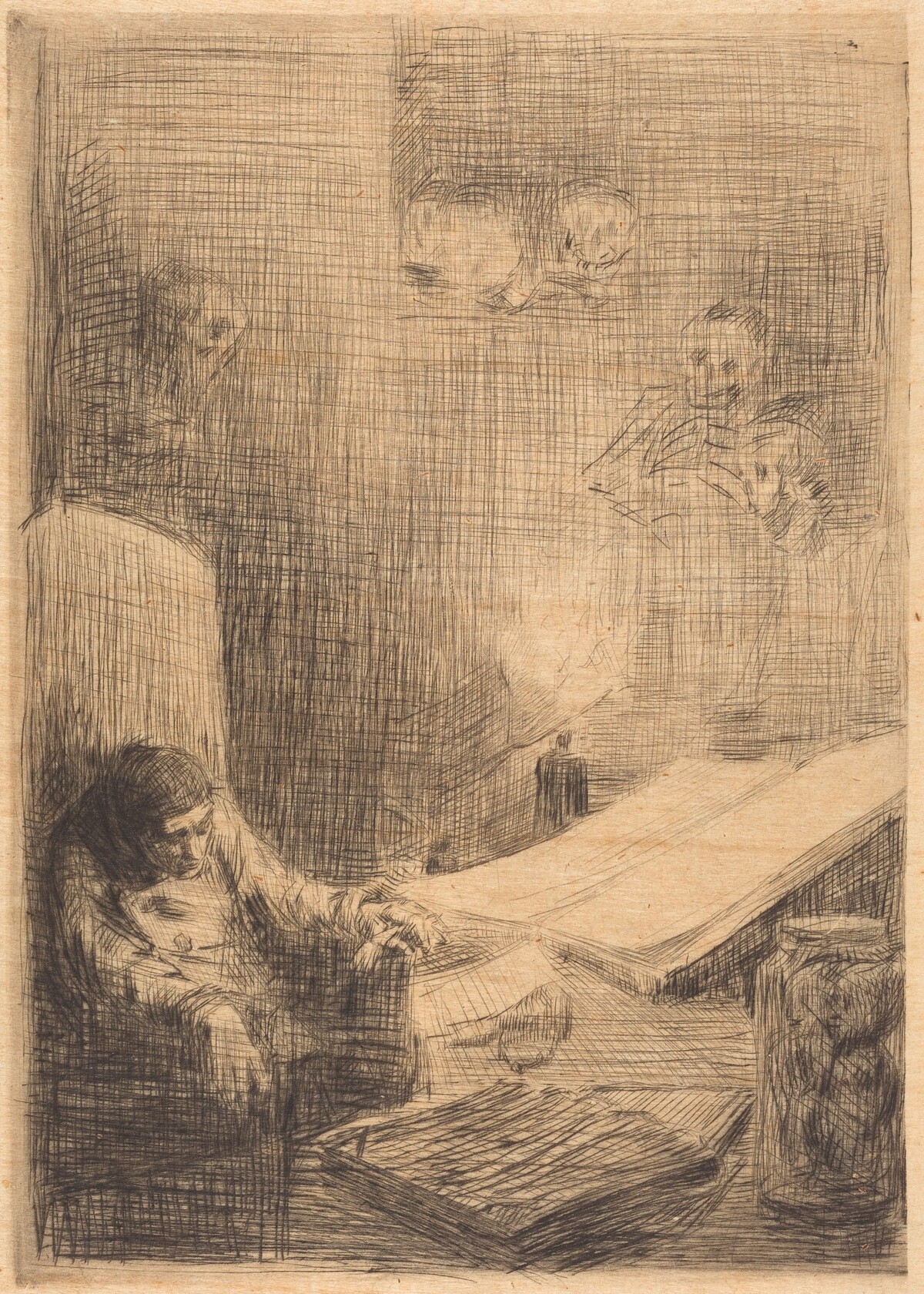 Sleeping Scholar (Le savant endormi) by Alphonse Legros