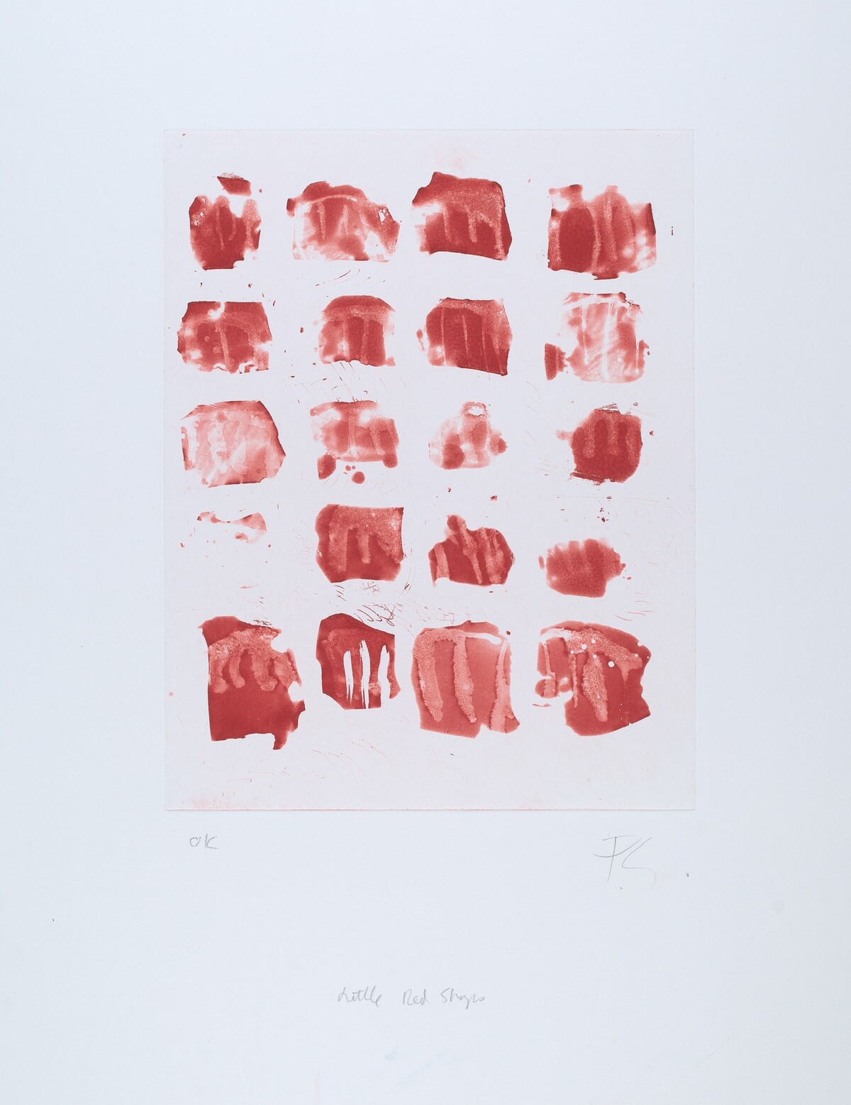 Little Red Shapes by Pat Steir