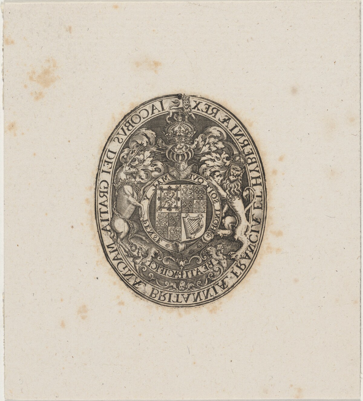 Shield of James I by Simon de Passe