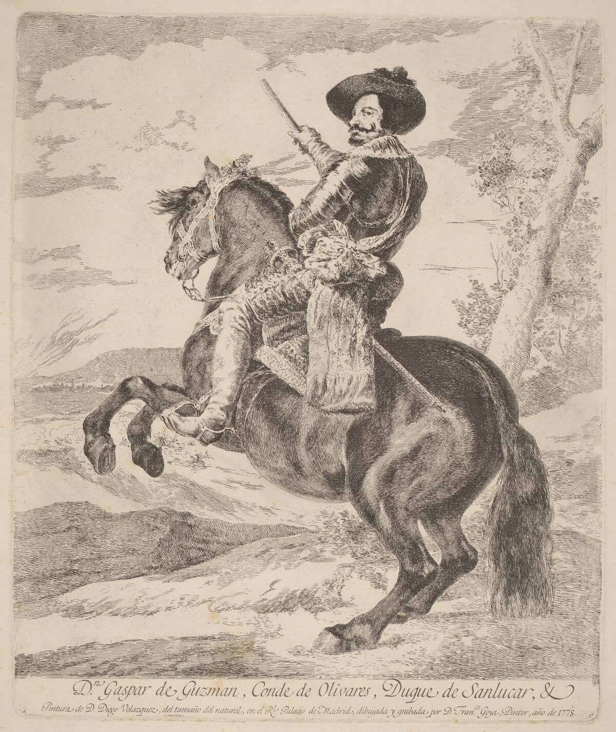 Gaspar de Guzman, Conde Duque de Olivares by Francisco Goya after Diego Velázquez