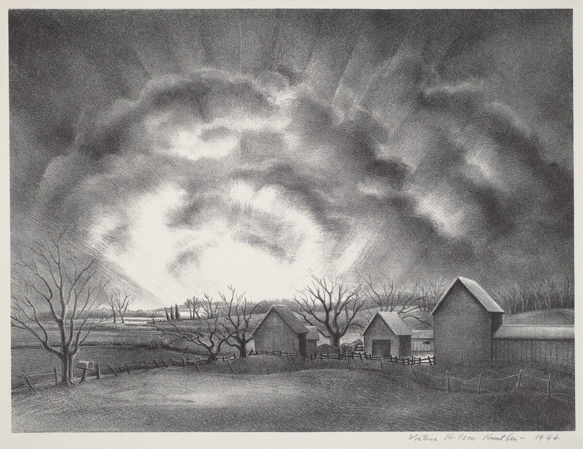 Farm at Sunset by Victoria Hutson Huntley