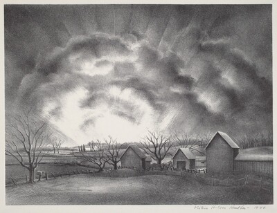 Farm at Sunset