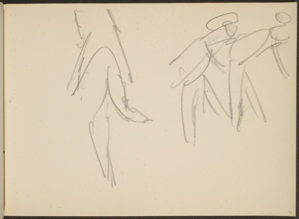 Drei Figuren, wohl Tänzer (Three Figures)  [p. 71] by Max Beckmann