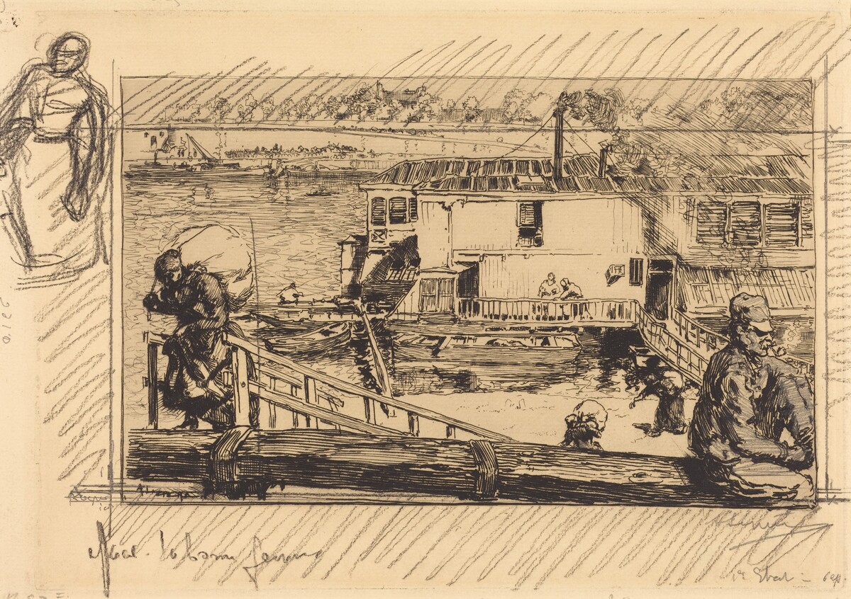 The Wash-house (Le lavoir) by Auguste Lepère