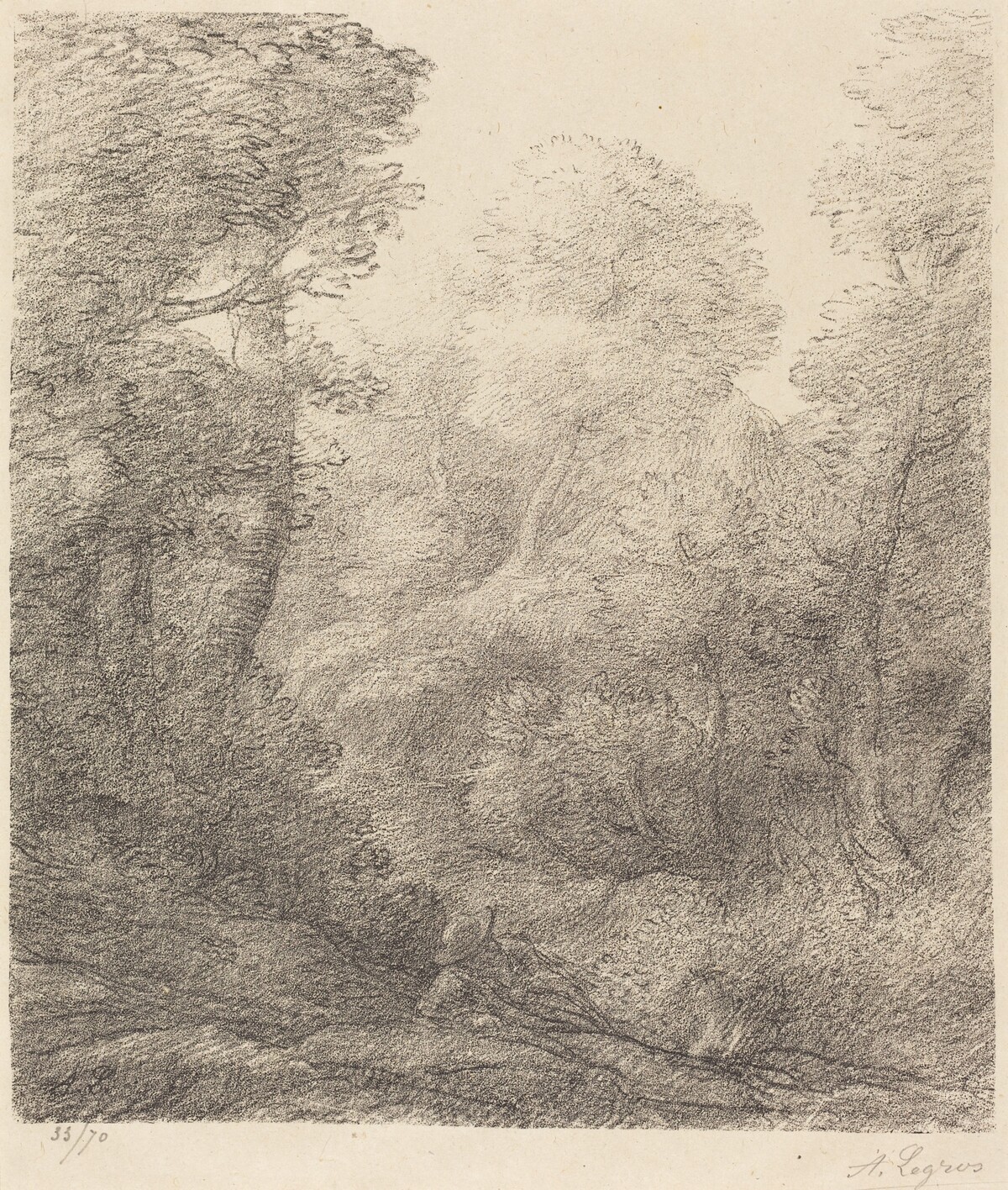 Landscape: Morning Mist (Paysage: Brumes du matin) by Alphonse Legros