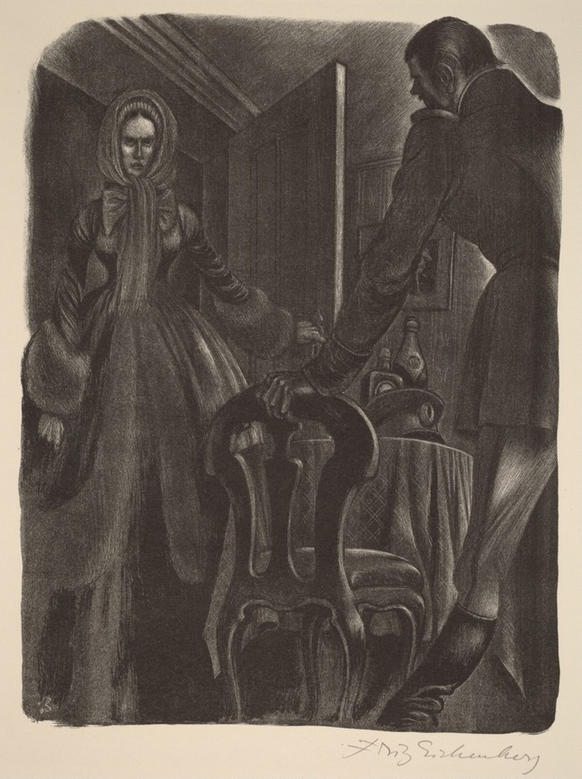 The Ardent Heart (Book III: The Sensualists, facing p.86) by Fritz Eichenberg
