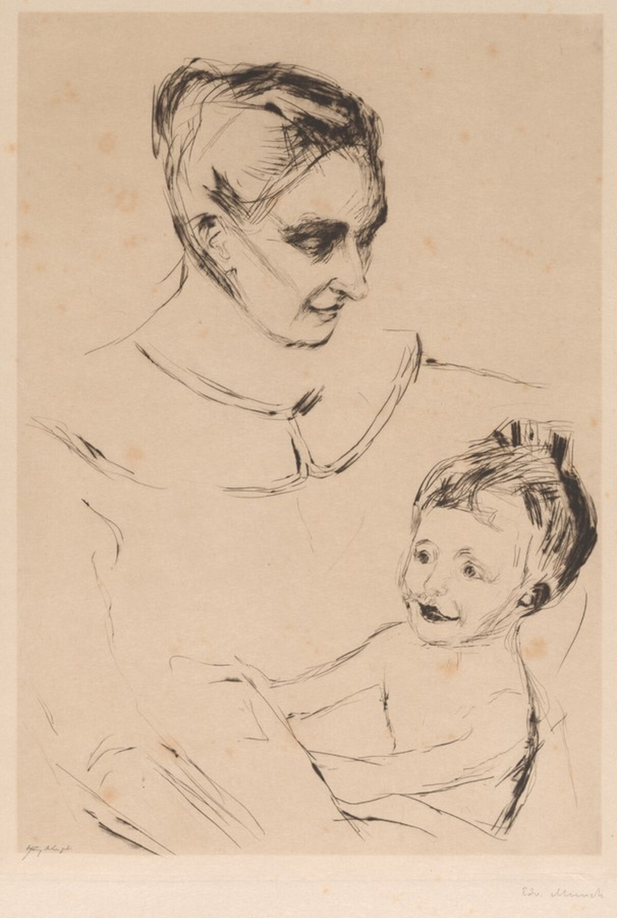A Mother's Joy (Morsglede) by Edvard Munch