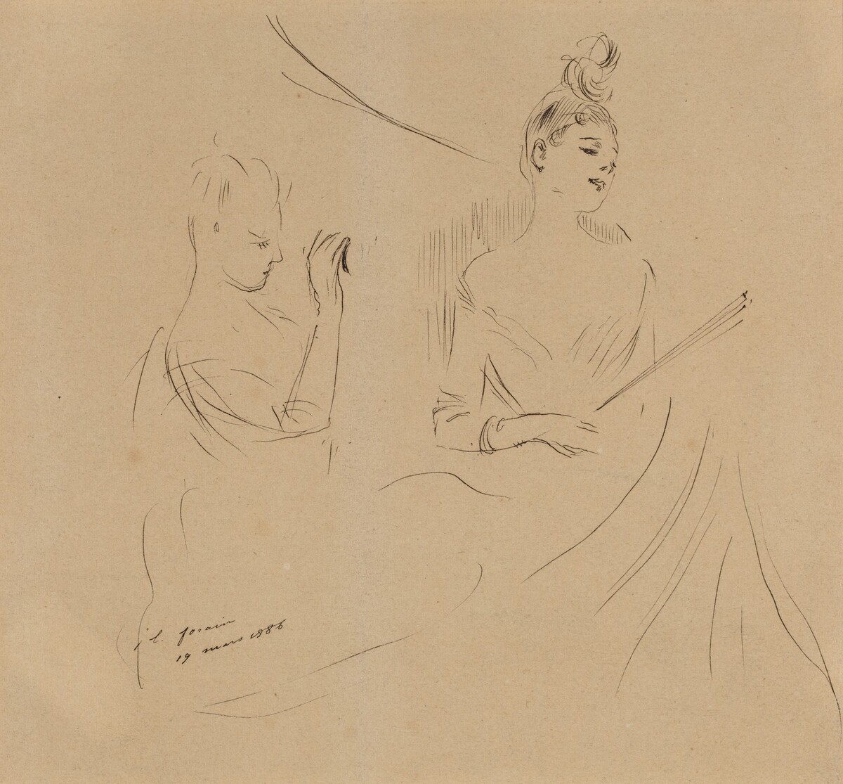 Two Ladies in a Loge by Jean-Louis Forain