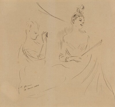 Two Ladies in a Loge