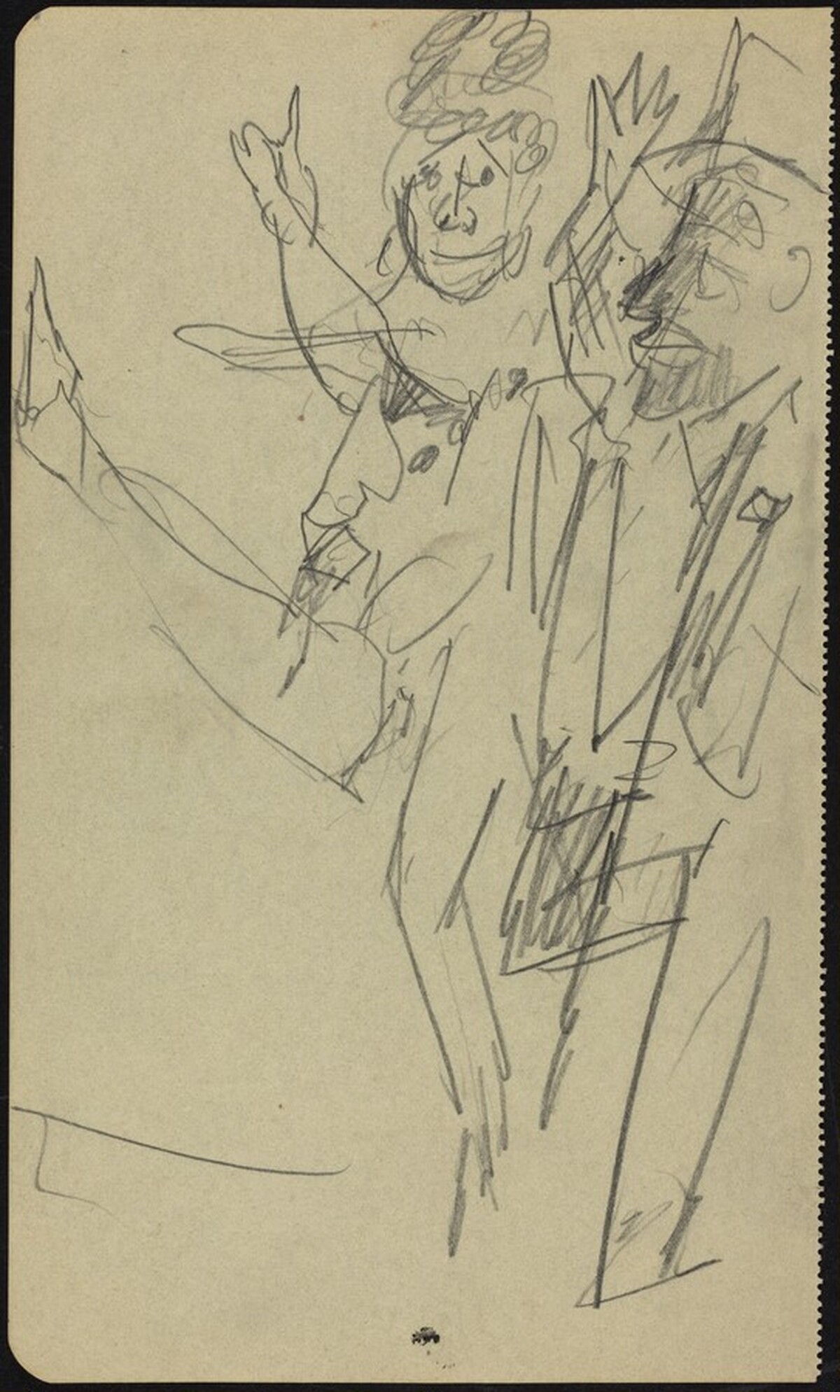 Dancer and Man with Top Hat by Max Beckmann