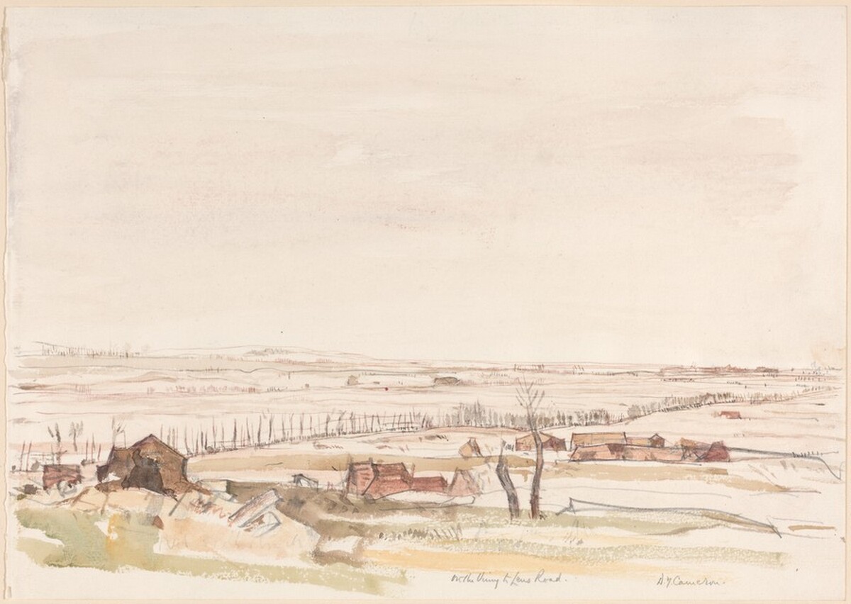 On the Vimy to Lens Road by David Young Cameron
