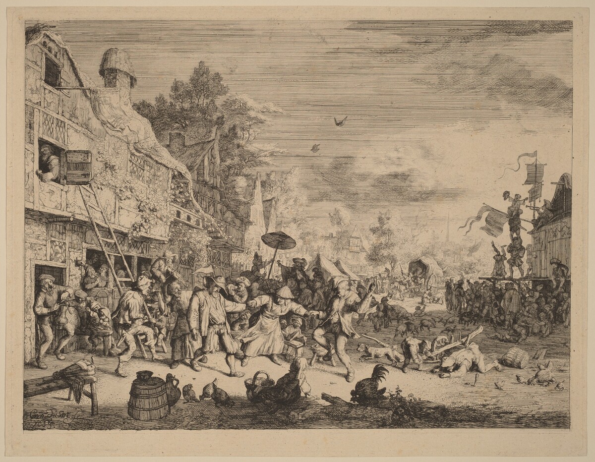 Village Festival by Cornelis Dusart