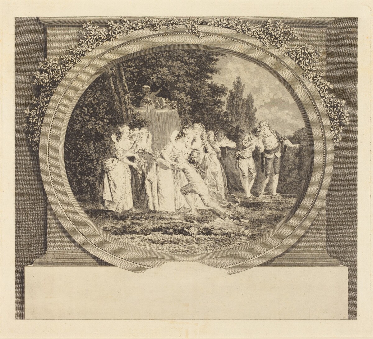 Les Voeux acceptees by Nicolas Delaunay after Jean-Honoré Fragonard