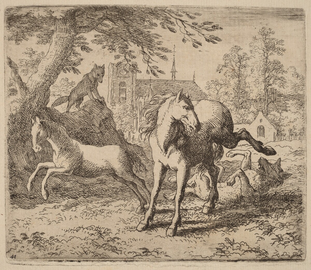 The Mare and the Wolf by Allart van Everdingen