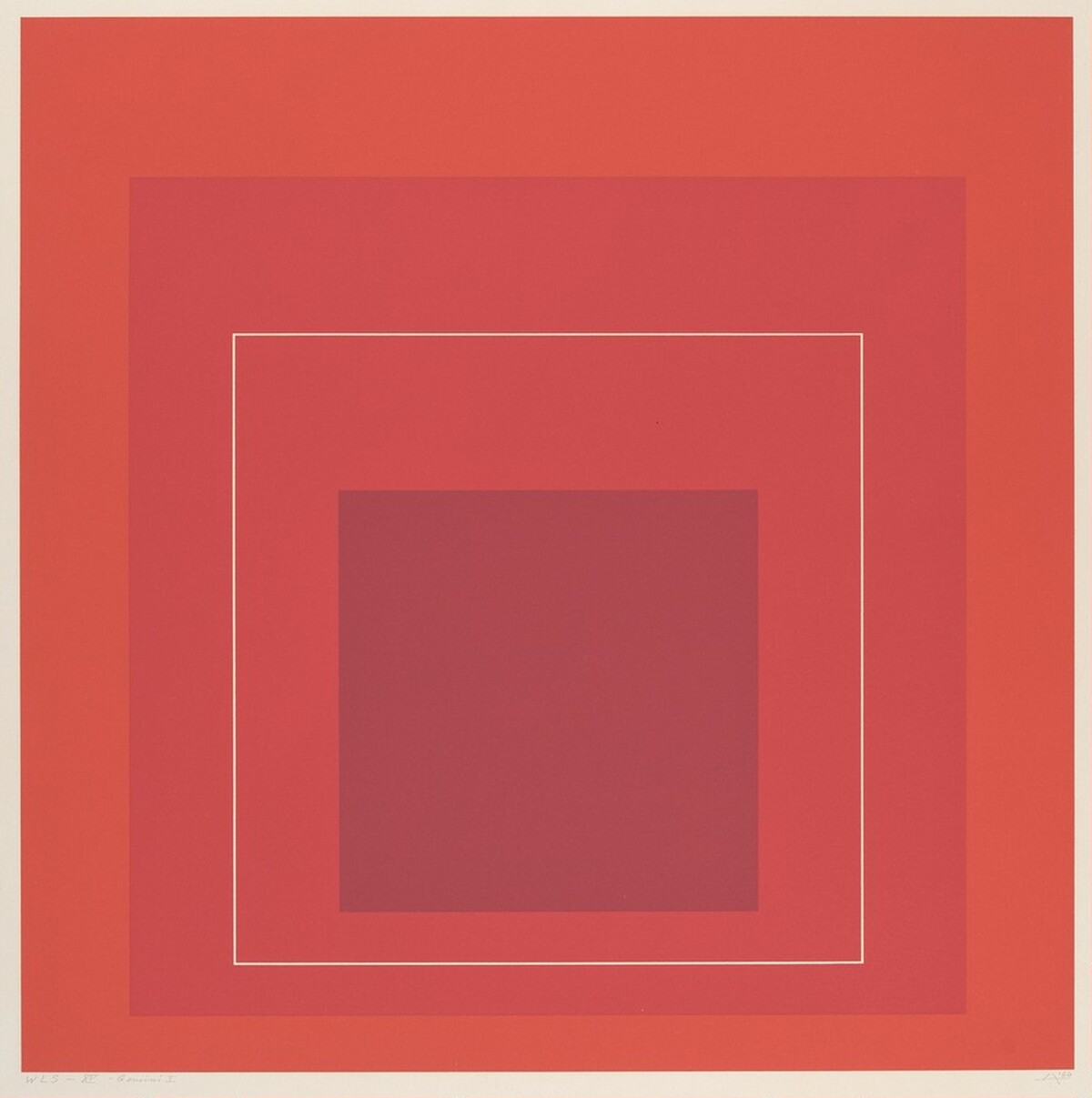 WLS XV from White Line Squares (Series II) by Josef Albers