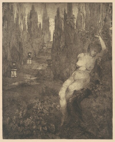 Donna ignuda addormentata nel parco [Naked Woman Asleep in the Park]