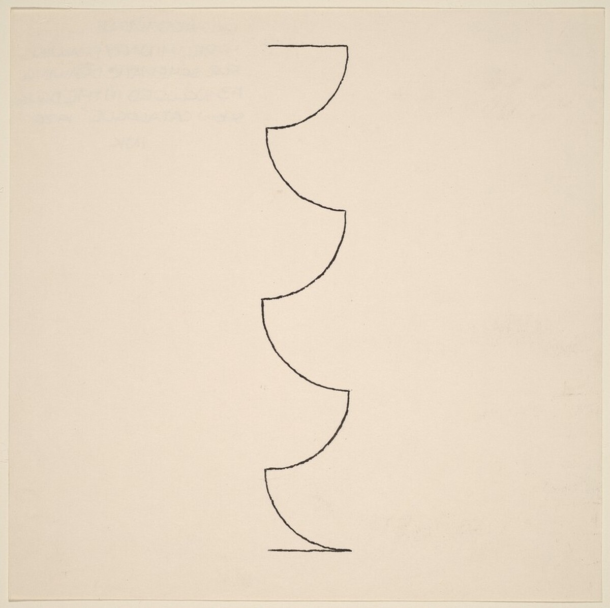 Preliminary Drawing for Schematic Drawing #3 Included in Dallas Show Catalogue by Richard Tuttle