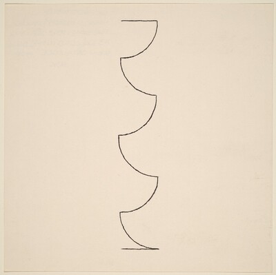 Preliminary Drawing for Schematic Drawing #3 Included in Dallas Show Catalogue