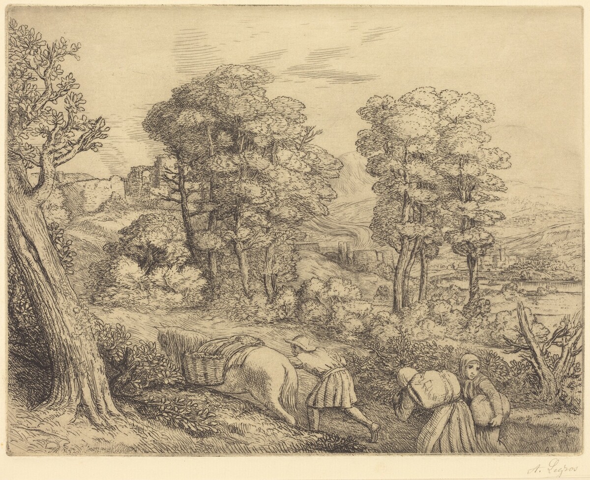 Return to the Farm (Le retour a la ferme) by Alphonse Legros