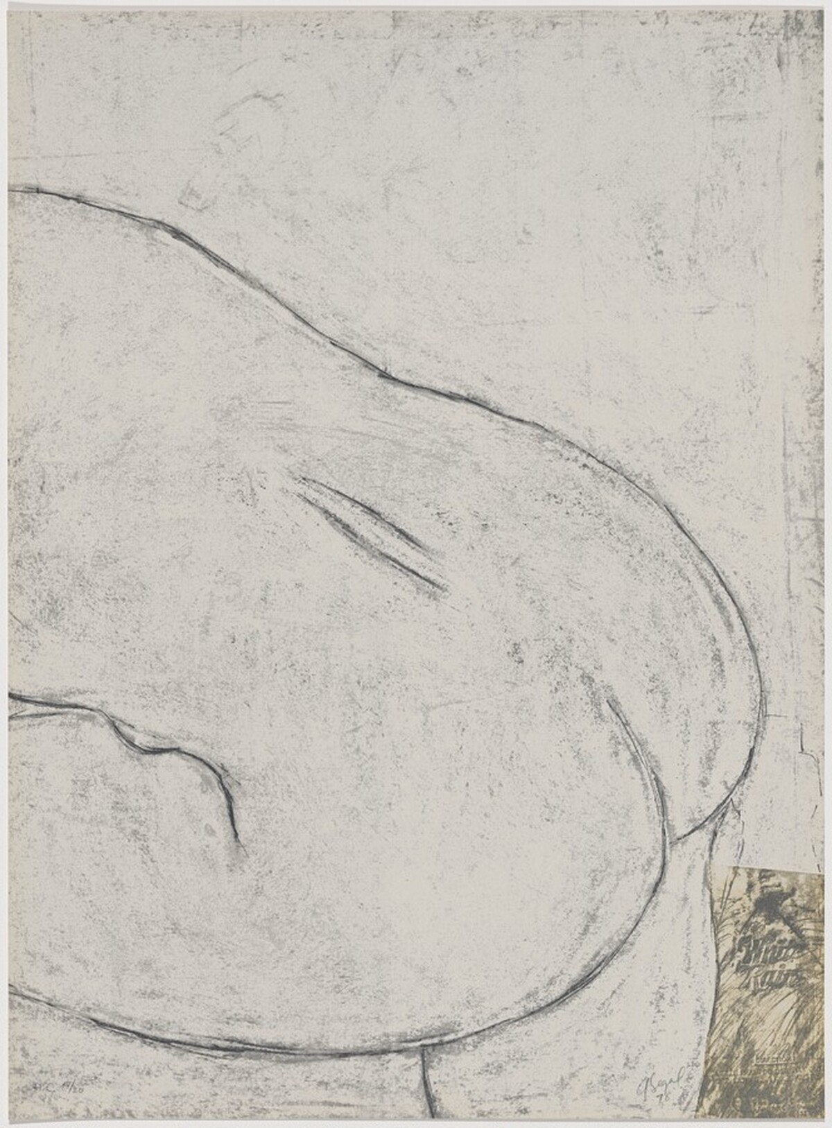 White Rain from Partial Nude on White by George Segal