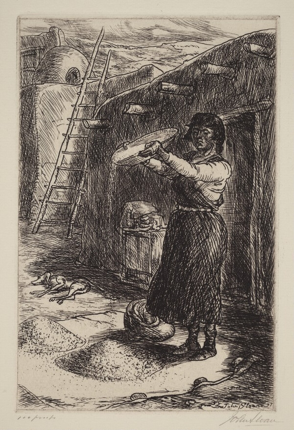 Winnowing Wheat by John Sloan