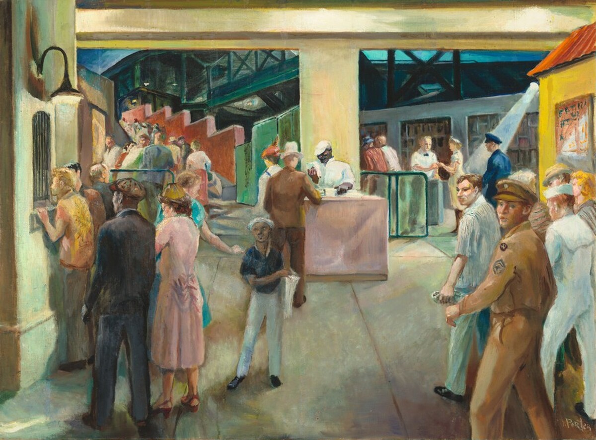 Ticket-Taker at Griffith Stadium by James Amos Porter