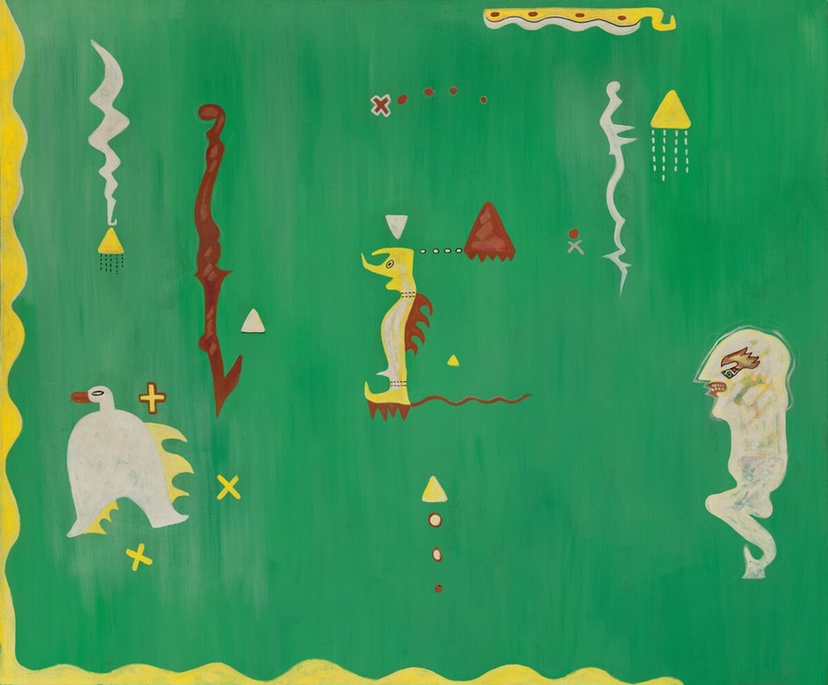 Untitled (Green Abstract) by Emilio Cruz