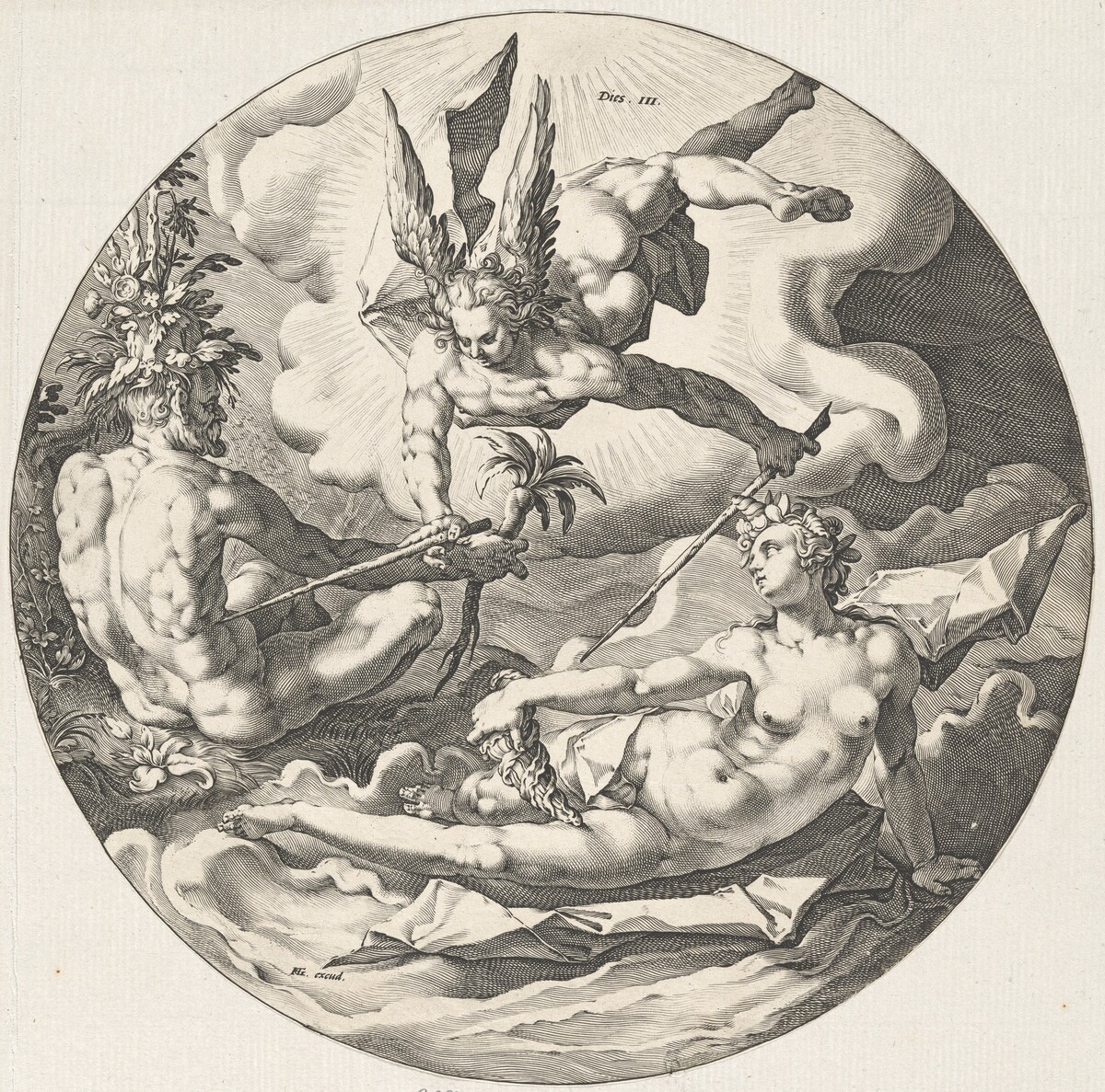 Dies III (Third Day) by Jan Muller, after Hendrick Goltzius