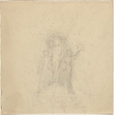 Studies for a Monument with the Crowning of a Figure [recto and verso]