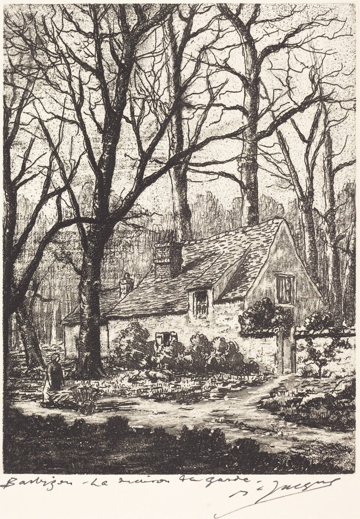 Barbizon: La maison de garde by Maurice Jacque