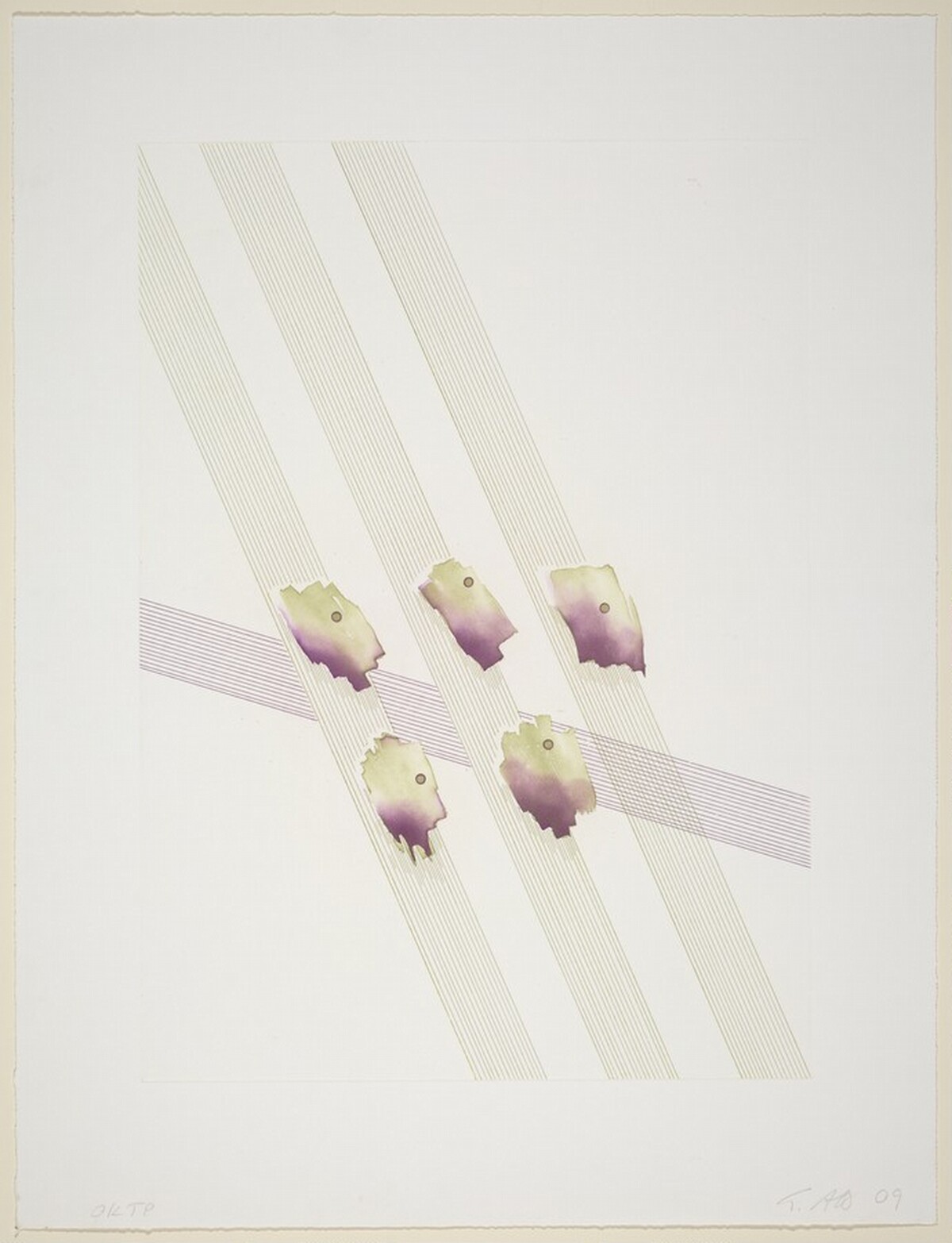 Untitled (5 spots) by Tomma Abts