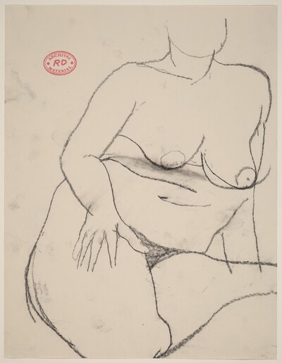Untitled [seated nude resting her hand on her right thigh]
