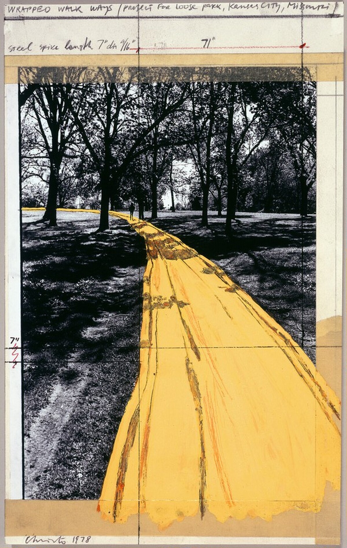 Wrapped Walk Ways, Project for Loose Park, Kansas City, Missouri by Christo
