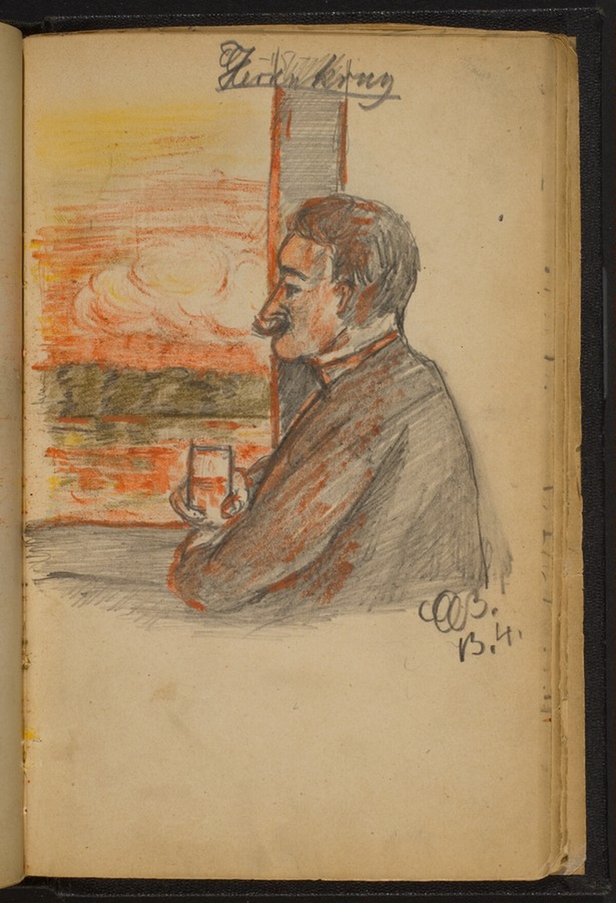 Man Looking out a Window by Max Beckmann
