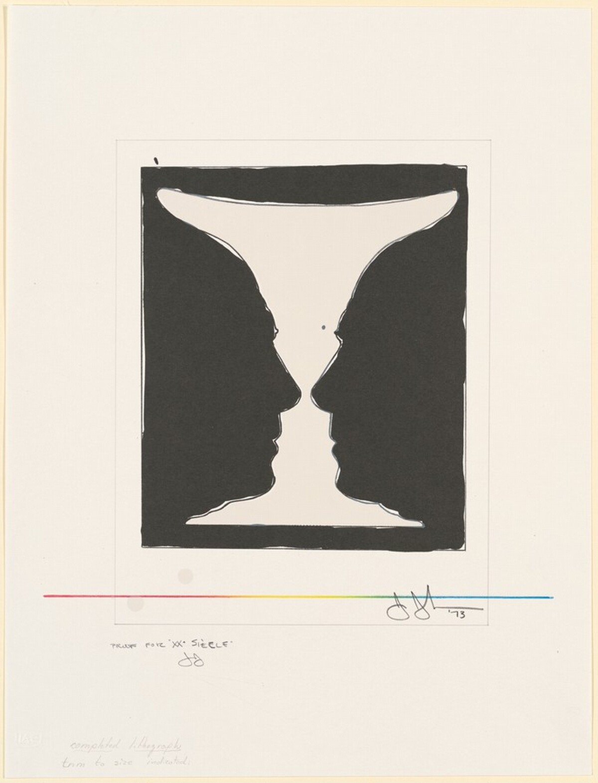Cup 2 Picasso [misc. proof] by Jasper Johns