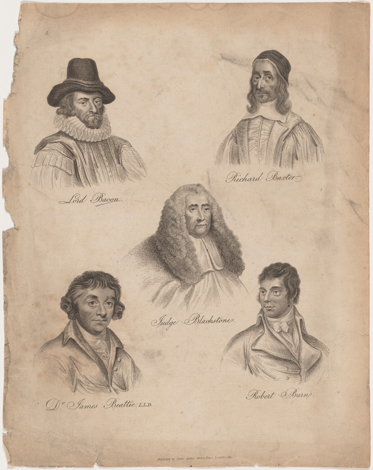 Bacon, Baxter, Blackstone, Beattie, Burns by Unknown Artist