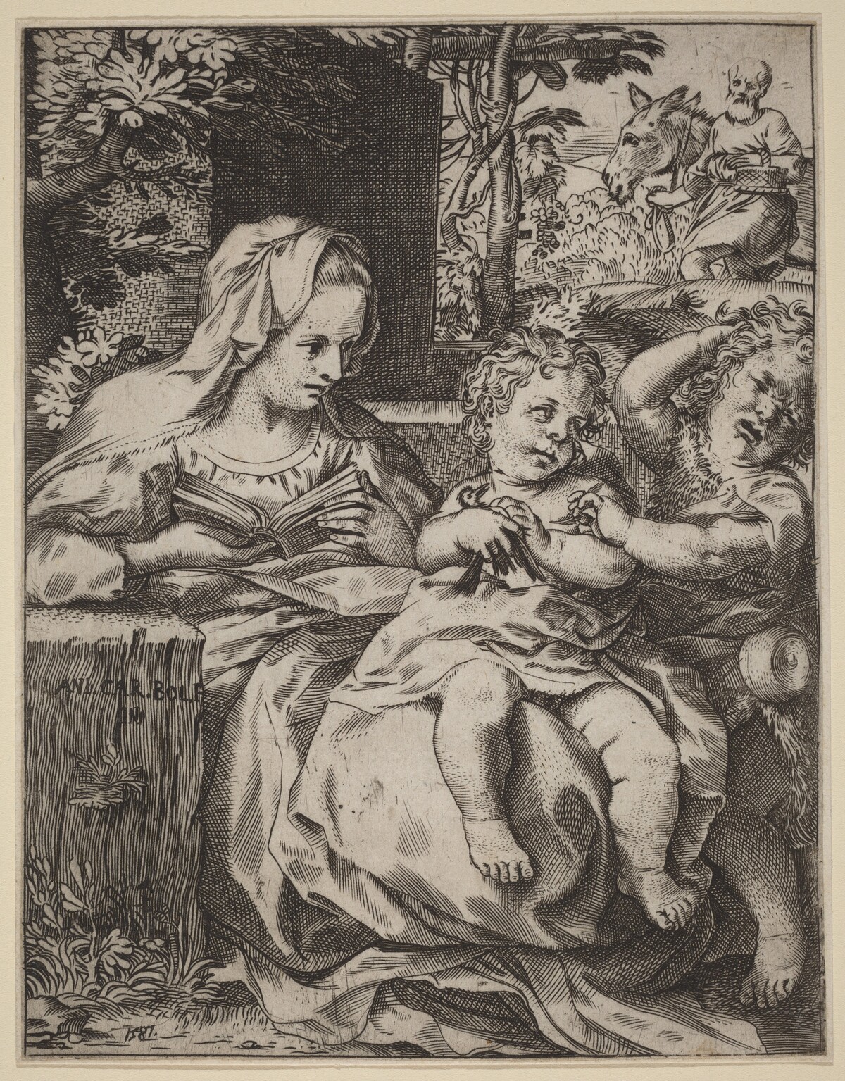 The Madonna of the Swallow (La Madonna Della Rondinella) by Annibale Carracci