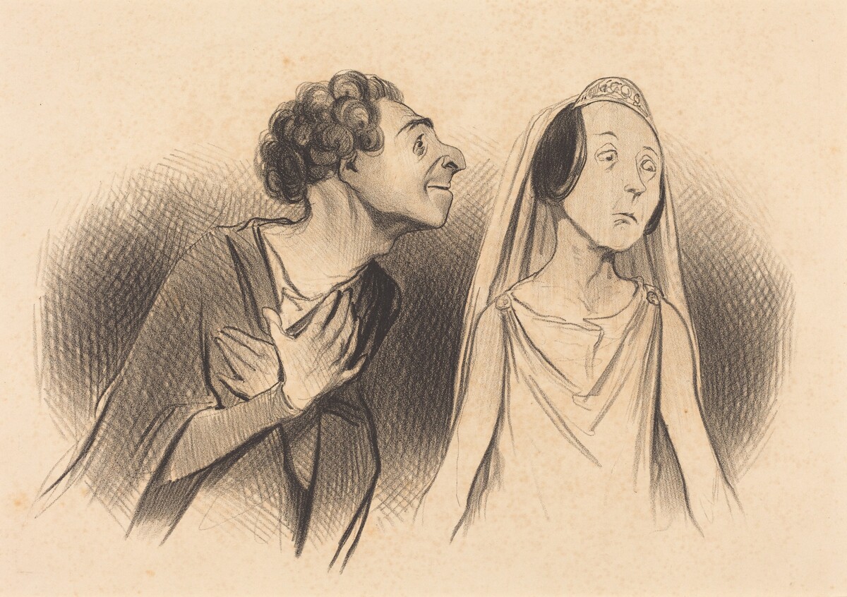 Je pars plus amoureux que... jamais... by Honoré Daumier