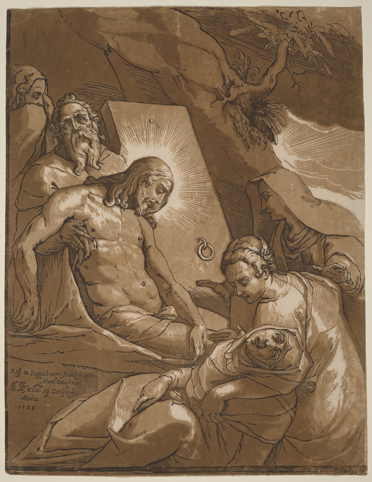 The Entombment by Andrea Andreani after Raffaello Motta