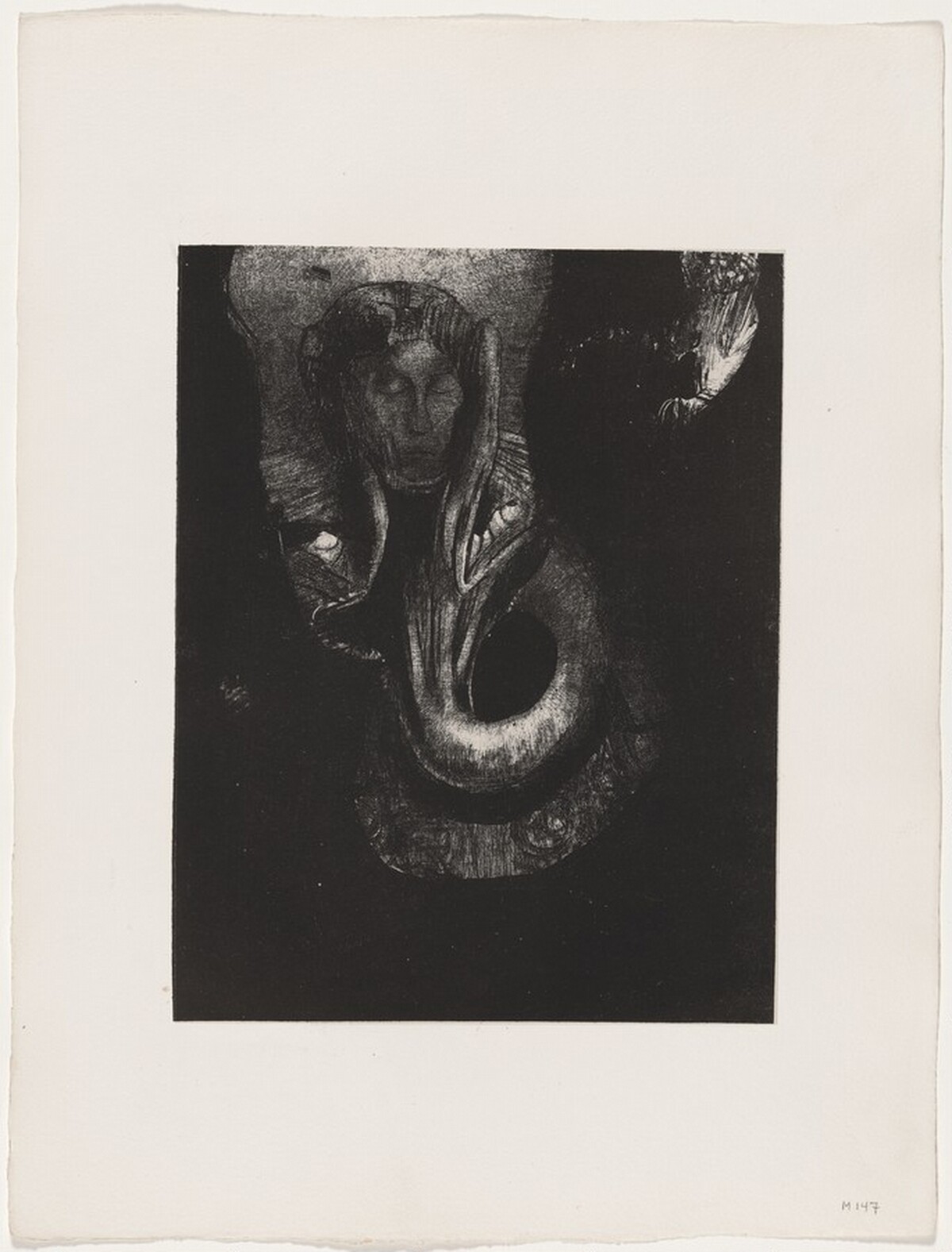 Oannès: Moi, La Première Conscience Du Chaos, J'ai Surgi de L'Abime Pour Durcir la Matière, Pour Régler les Formes by Odilon Redon, Georges Aubert after Redon, and Gustave Flaubert (author)