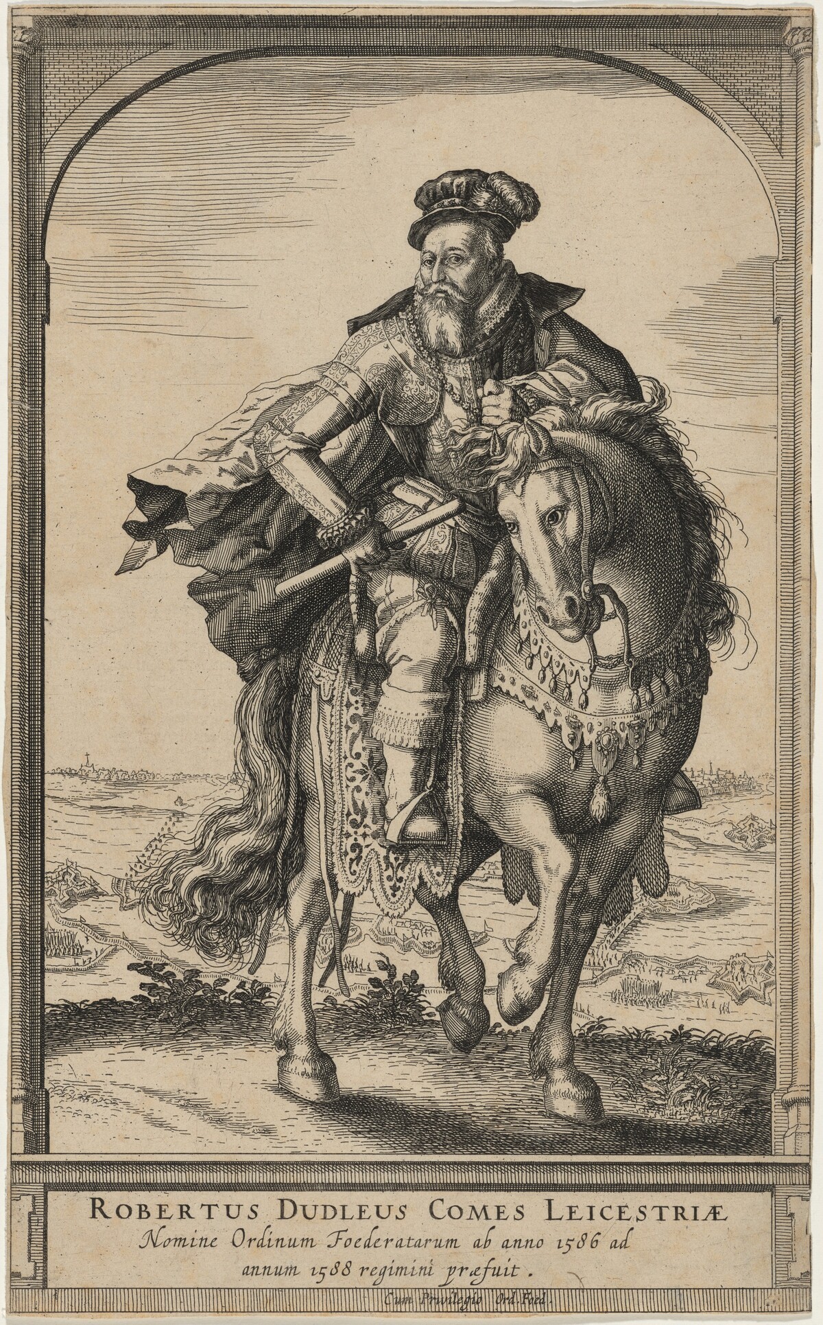 Robert Dudley, Earl of Leicester on Horseback by Unknown Artist