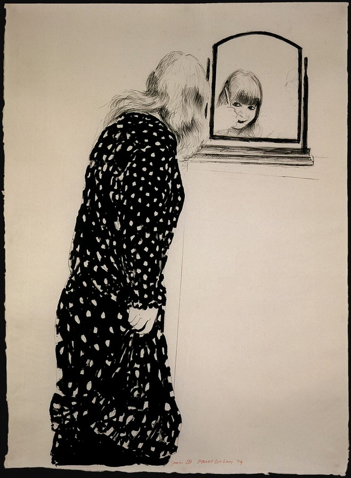 A Lot More of Ann Combing Her Hair by David Hockney