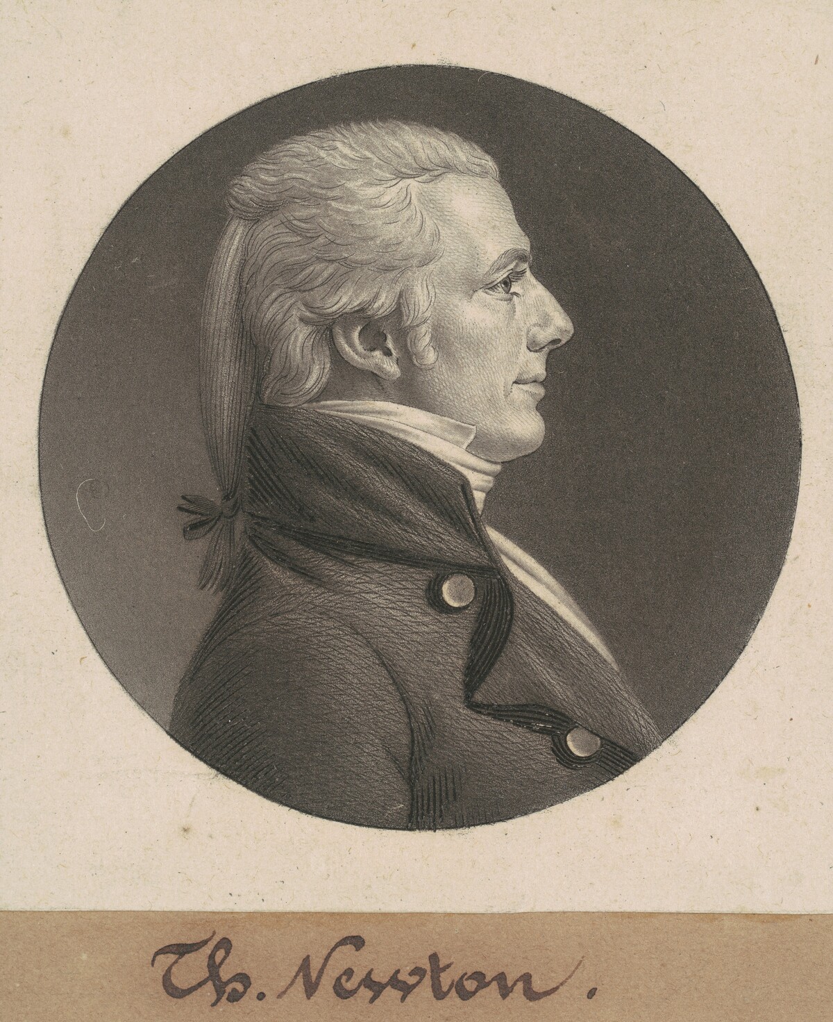 Thomas Newton, Jr. by Charles B. J. Févret de Saint-Mémin