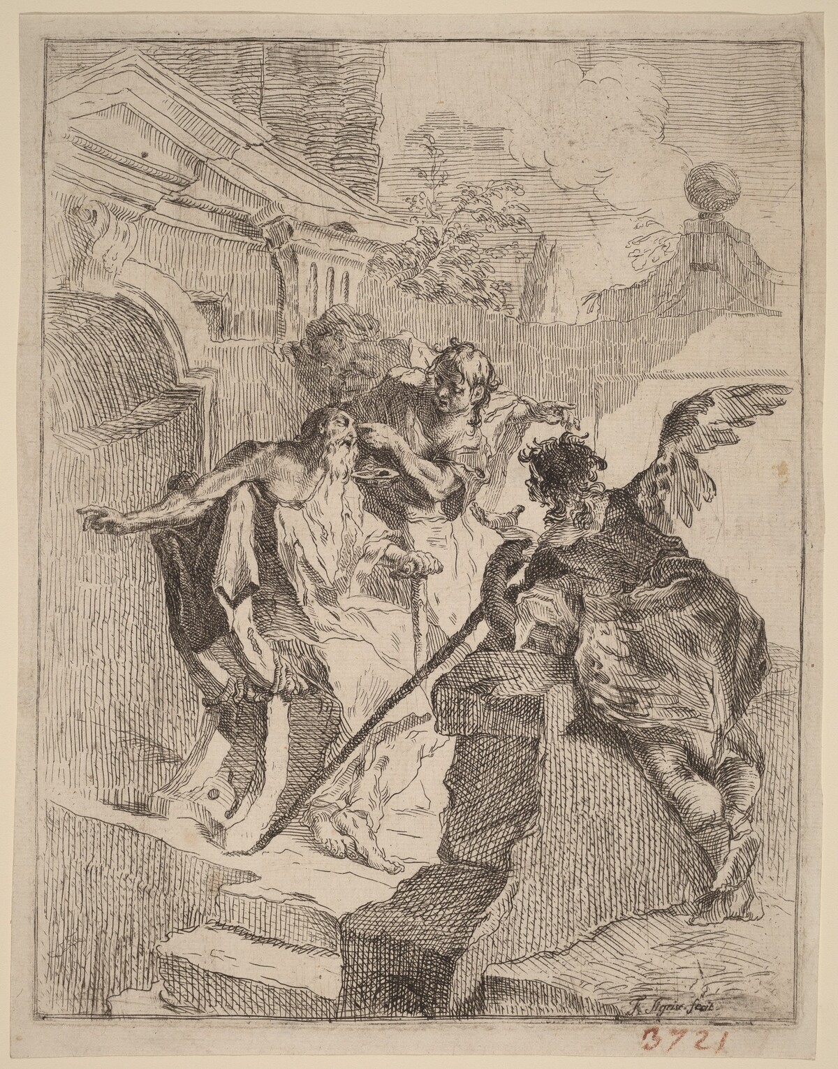 Tobias Healing His Father by Franz Sigrist the Elder