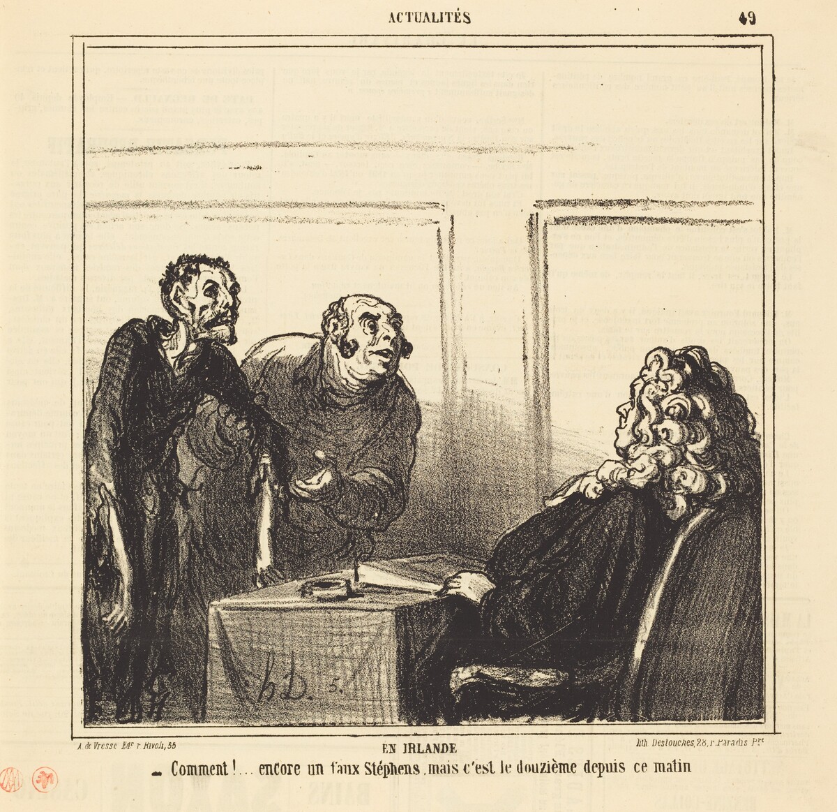En Irlande by Honoré Daumier