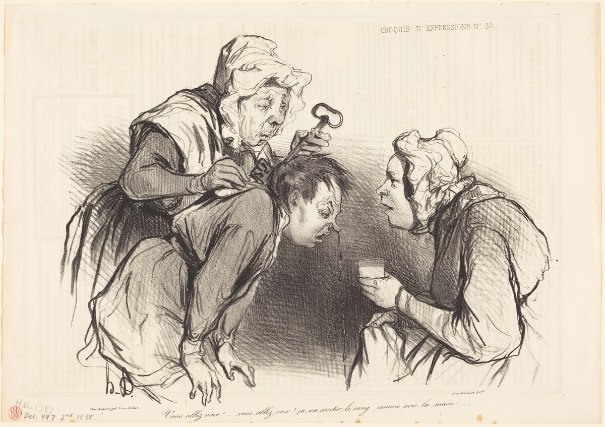 Vous allez voir!... ça va arrêter le sang... by Honoré Daumier