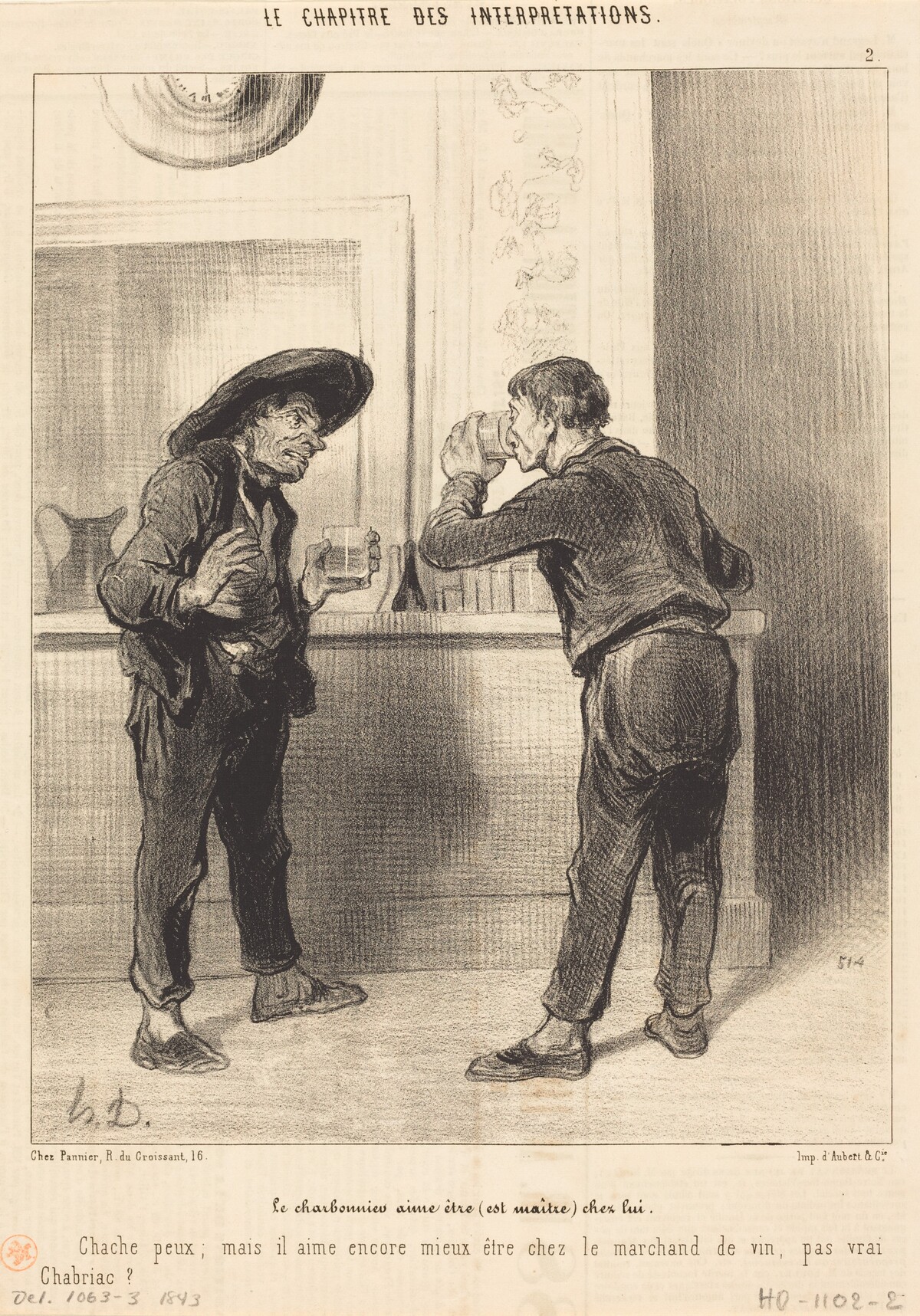 Le Charbonnier aime être (est maitre)... by Honoré Daumier