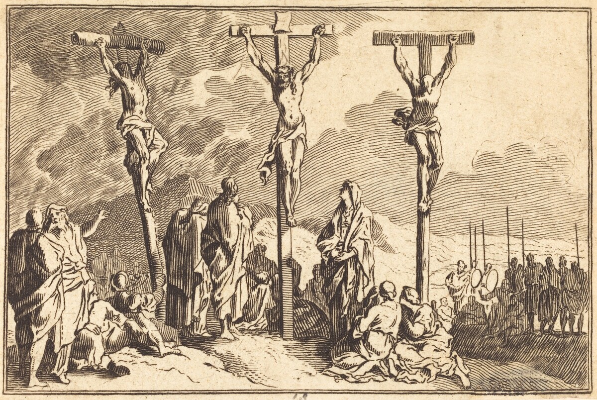 The Virgin, Saint John, and Mary Magdalene at the Foot of the Cross by after Sébastien Le Clerc I