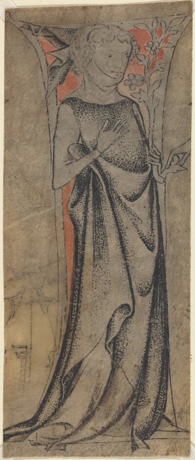 Standing Youth with a Branch